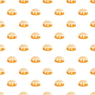 Cinnamon rolls seamless pattern background design イラスト素材