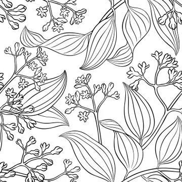 Cinnamon seamless pattern Stock Illustration