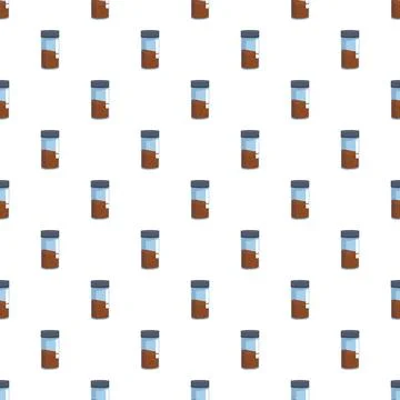 Cinnamon spice jars endless culinary pattern Stock Illustration