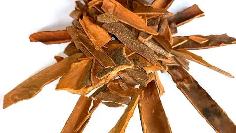 Cinnamon spice in white background Video Stock Footage 277104763