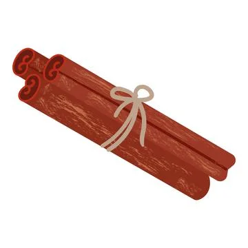 Cinnamon stack icon cartoon vector. Hot drink Stock Illustration