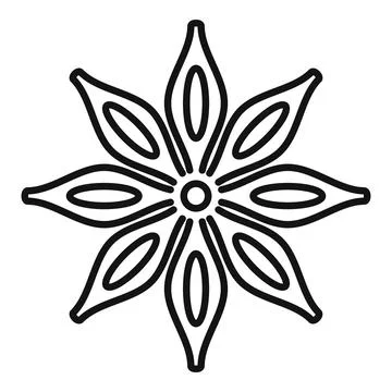 Cinnamon star icon outline vector. Spice stick Stock-Illustration