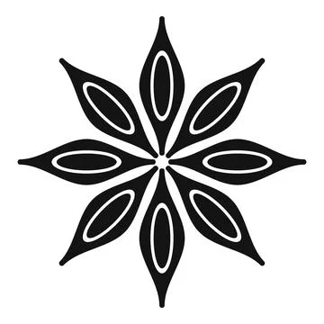 Cinnamon star icon simple . Spice stick Stock-Illustration