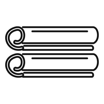 Cinnamon stick icon outline vector. Anise spice Stock-Illustration
