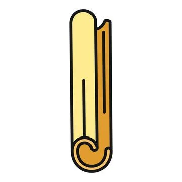 Cinnamon stick icon representing spice, flavor, and cooking Stock Illustration