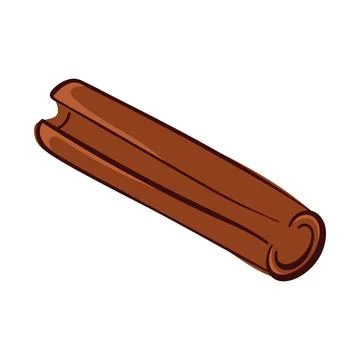 Cinnamon stick roll logo in flat style isolated on a white background. Stock Illustration