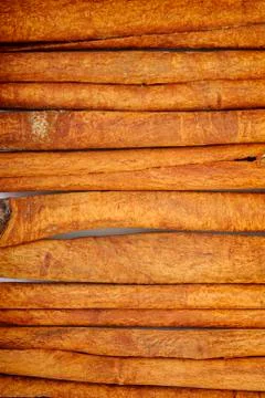 Cinnamon stick spice background 스톡 사진