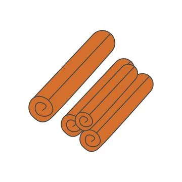 Cinnamon stick spiral Stock Illustration