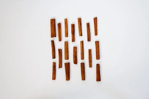 Cinnamon sticks background Stock Photos