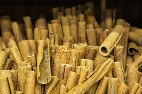 Cinnamon Sticks Close Up Stock Photos