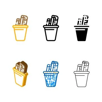 Cinnamon sticks color icon vector stylized Stockillustratie