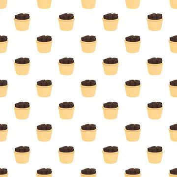 Cinnamon sticks in cup pattern background illustration Stock Illustration