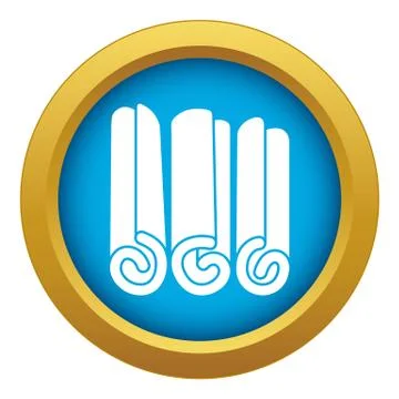 Cinnamon sticks icon blue vector isolated Stock-Illustration