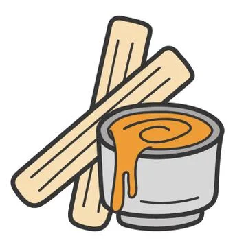 Cinnamon sticks icon in doodle vector Stock Illustration