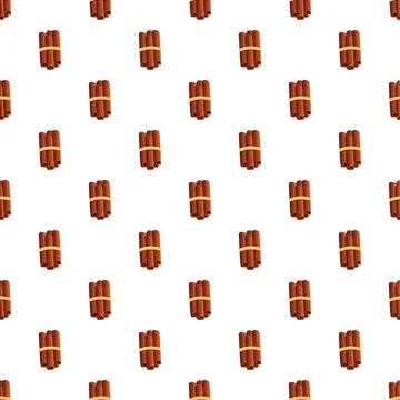 Cinnamon sticks pattern creating food background texture Stock-Illustration
