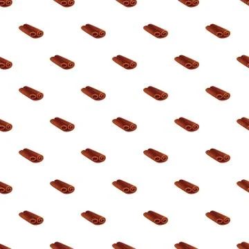Cinnamon sticks pattern creating spice background design Stock Illustration