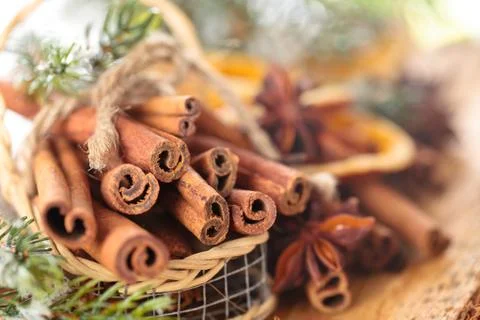 Cinnamon sticks. Stock Photos
