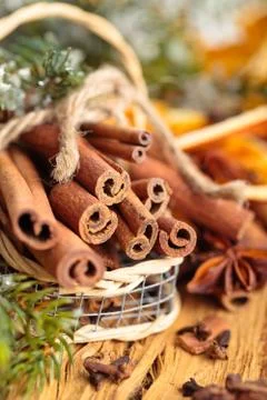 Cinnamon sticks. Stock Photos