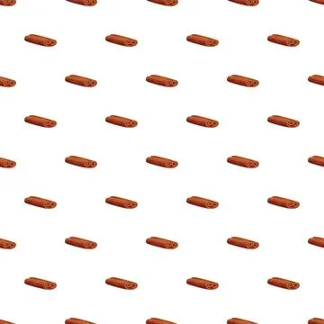 Cinnamon sticks seamless pattern on white background Stock-Illustration
