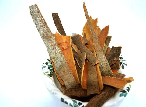 Cinnamon sticks side view Stock Photos