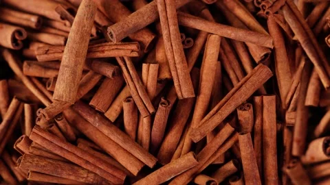Cinnamon sticks as texture, background Stock Footage 137828075