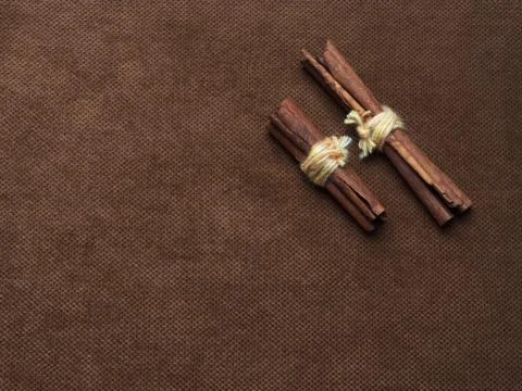 Cinnamon sticks tied with string. 写真素材