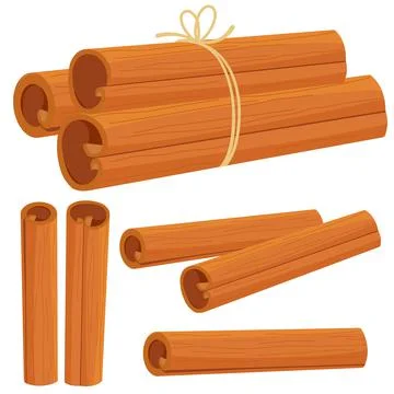 Cinnamon sticks. Vector illustration Stock Illustration