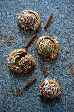 Cinnamon Swirls Stock Photos