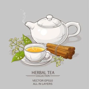 Cinnamon tea illustration Stock Illustration