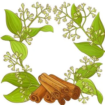 Cinnamon  vector frame Illustrazione stock