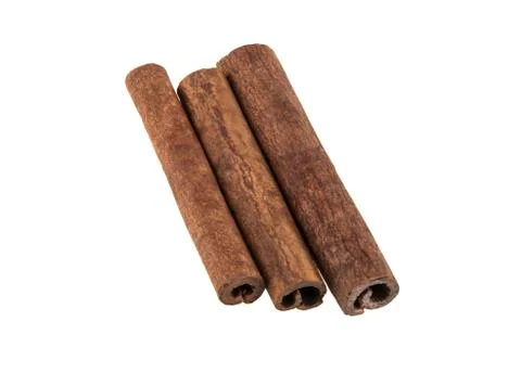 Cinnamon on a white background Stock Photos