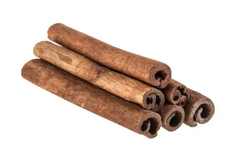 Cinnamon on a white background Stock-Fotos