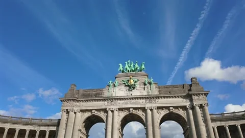Cinquantenaire Hyperlapse Vídeo Stock 318067465