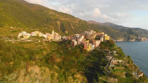 Cinque Terre Aerial View Video stock 144501641