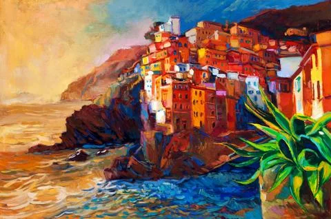 Cinque terre coast Stock Illustration