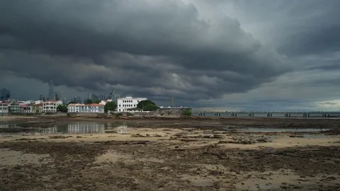 Cinta costera clouds Stock Footage 70398517