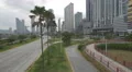 Cinta Costera park and street near the Panama Bay 4k or 4k+ Resolution