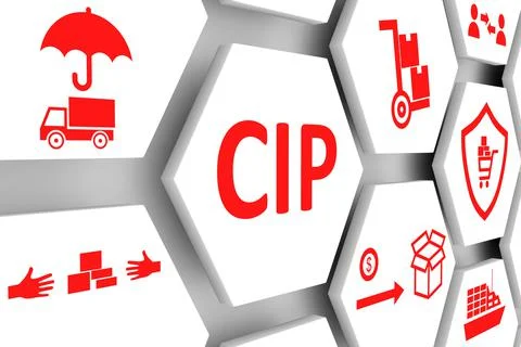 CIP concept cell background 3d illustration Stock Illustration