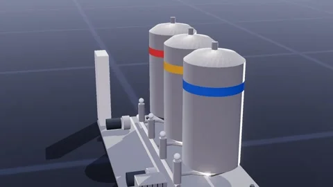 Cip skid food processing 3d loop 3D animation seamless loop Stock Footage 341779704