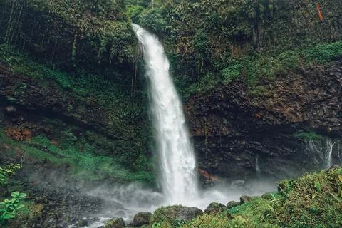 Ciparay Waterfall Tasikmalaya West Java Indonesia 스톡 사진