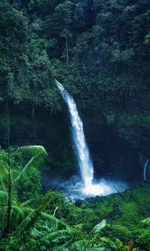 Ciparay Waterfall Tasikmalaya West Java Indonesia Stock Photos