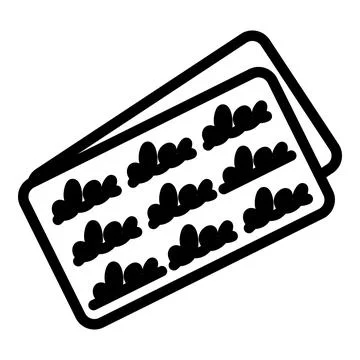 Cipher algorithm icon, outline style Stock Illustration