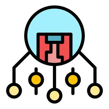 Cipher combination icon color outline vector Stock Illustration