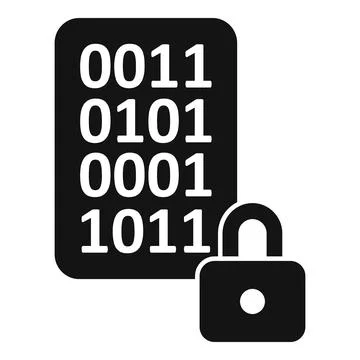 Cipher data number icon simple vector. Lock code Stockillustratie