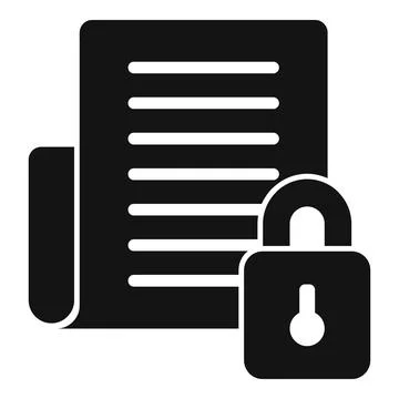 Cipher document icon simple vector. Data encryption 스톡 일러스트