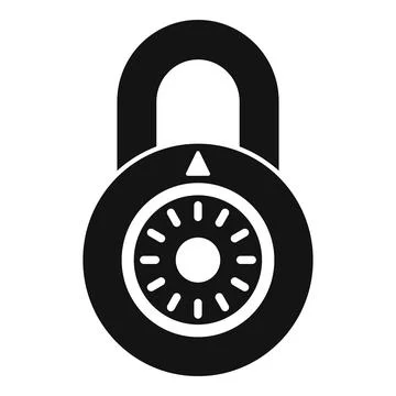 Cipher padlock icon simple vector. Security code Illustrazione stock