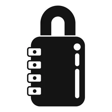 Cipher padlock icon simple vector. Data encryption Stock Illustration