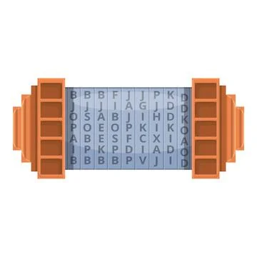 Cipher roll icon, cartoon style Stock Illustration