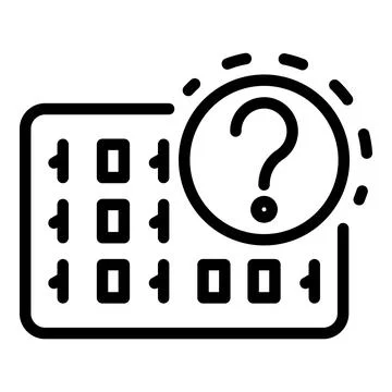 Cipher security icon, outline style Stock Illustration
