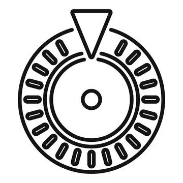 Cipher wheel icon outline vector. Data encryption Illustrazione stock